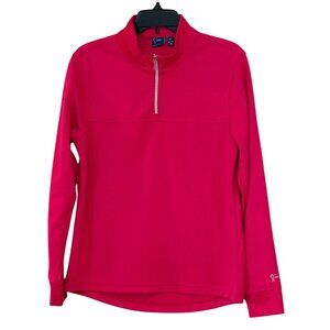 LPGA Women's Long Sleeve 1/4 Zip Golf Top Pink Size Medium